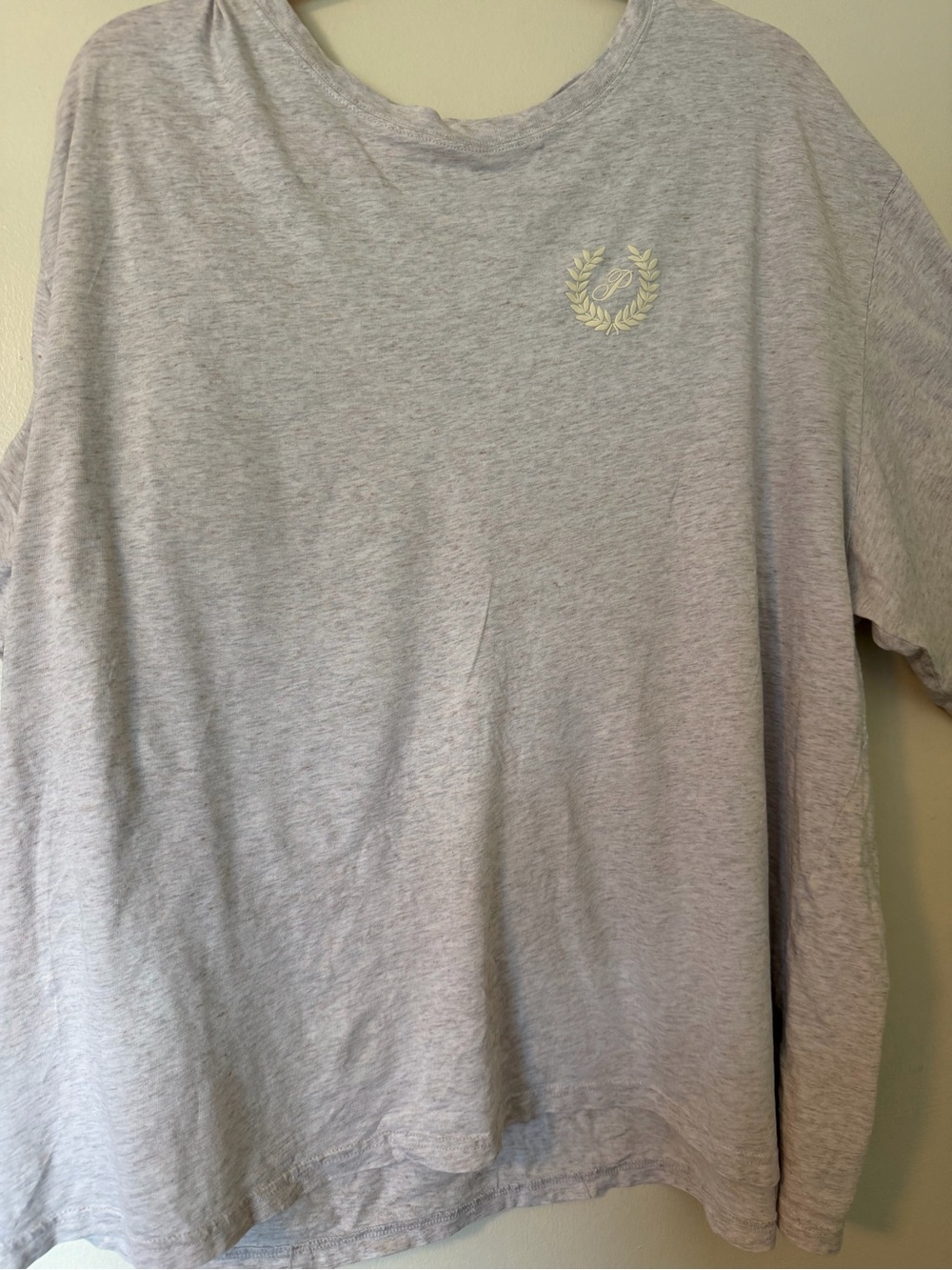 PINK Victoria's Secret Light Heather Gray Long Sleeve Tee